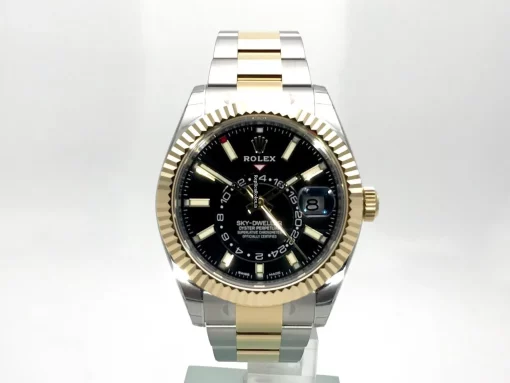 Fabulous Copies Rolex Sky-dweller 326933 Caliber 9001 Automatic Movement 42mm Gold/steel Case Mens/unisex Watch