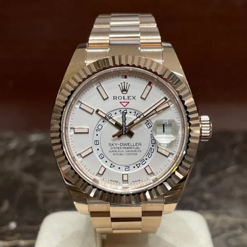 Design Replica Rolex Sky-dweller 326935 Caliber 9001 Automatic Movement 42mm Rose Gold Case Mens/unisex Watch