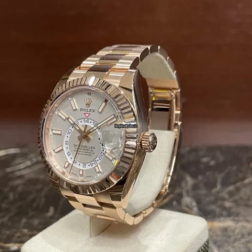 Design Replica Rolex Sky-dweller 326935 Caliber 9001 Automatic Movement 42mm Rose Gold Case Mens/unisex Watch - Image 3