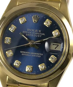 Excellent Replica Rolex Oyster Perpetual Lady Date 6916 Caliber 2035 Automatic Movement 26mm Yellow Gold Case Womens Watch
