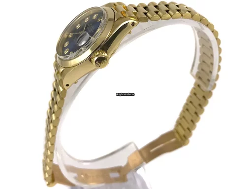 Excellent Replica Rolex Oyster Perpetual Lady Date 6916 Caliber 2035 Automatic Movement 26mm Yellow Gold Case Womens Watch - Image 2