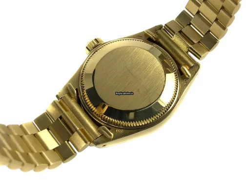 Excellent Replica Rolex Oyster Perpetual Lady Date 6916 Caliber 2035 Automatic Movement 26mm Yellow Gold Case Womens Watch - Image 4