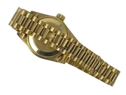 Excellent Replica Rolex Oyster Perpetual Lady Date 6916 Caliber 2035 Automatic Movement 26mm Yellow Gold Case Womens Watch - Image 5