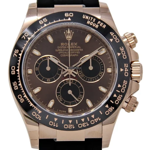 Well Made Replica Rolex Daytona 116515 Caliber 4130 Automatic Movement 40mm Rose Gold Case Mens/unisex Watch