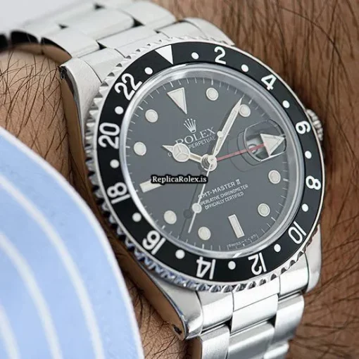 Neat Replica Rolex Gmt-master II 16710 Automatic Movement 40mm Steel Case Mens/unisex Watch - Image 8