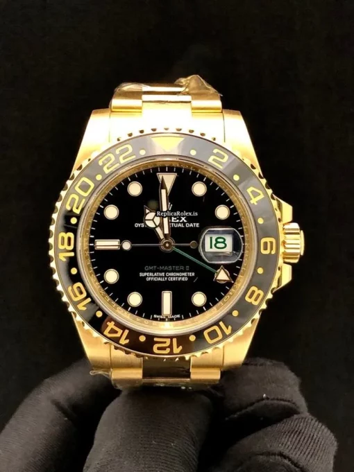 Terrific Replica Rolex Gmt-master II 116718ln Caliber 3186 Automatic Movement 40mm Yellow Gold Case Mens/unisex Watch