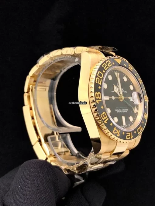Terrific Replica Rolex Gmt-master II 116718ln Caliber 3186 Automatic Movement 40mm Yellow Gold Case Mens/unisex Watch - Image 3