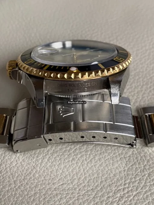 Incredible Replica Rolex Submariner Date 16613 Caliber 3135 Automatic Movement 40mm Gold/steel Case Mens/unisex Watch - Image 16