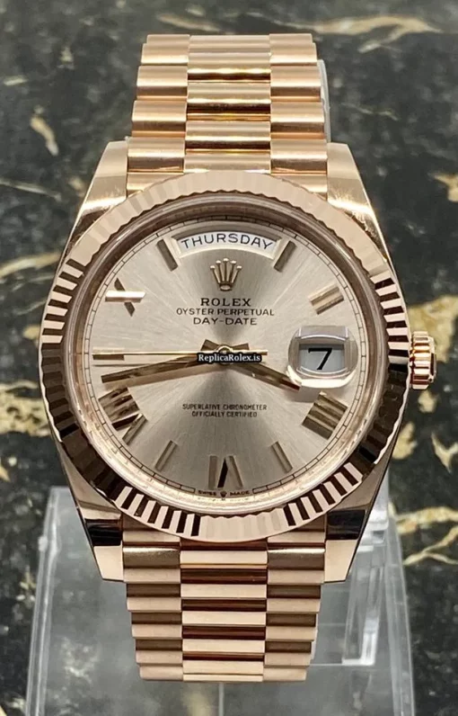 Amazing Clone Rolex Day-date 40 228235 Caliber 3255 Automatic Movement 40mm Rose Gold Case Mens/unisex Watch