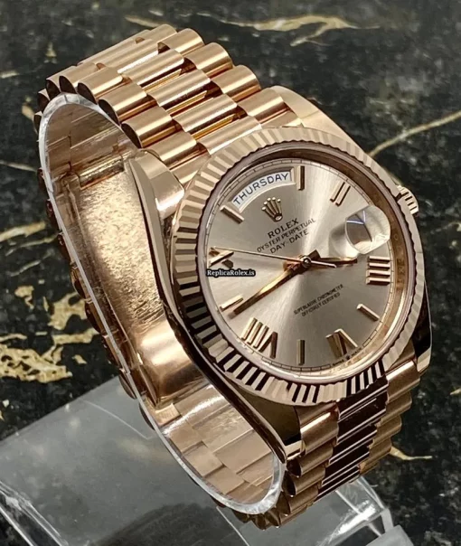 Amazing Clone Rolex Day-date 40 228235 Caliber 3255 Automatic Movement 40mm Rose Gold Case Mens/unisex Watch - Image 9