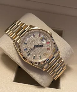 Lovely Fake Rolex Day-date 36 128238 Caliber 3255 Automatic Movement 36x43mm Yellow Gold Case Mens/unisex Watch