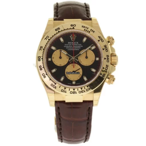 Stylish Imitation Rolex Daytona 116518 Caliber 4130 Automatic Movement 40mm Yellow Gold Case Mens/unisex Watch - Image 2