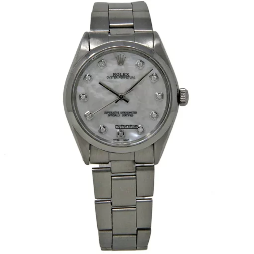 Perfect Replica Rolex Oyster Perpetual 34 1002 Automatic Movement 34mm Steel Case Womens Watch - Image 2