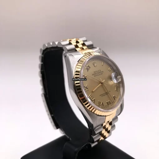 Inexpensive Fake Rolex Datejust 16233 Caliber 3135 Automatic Movement 36mm Gold/steel Case Mens/unisex Watch - Image 4