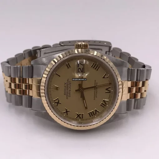 Inexpensive Fake Rolex Datejust 16233 Caliber 3135 Automatic Movement 36mm Gold/steel Case Mens/unisex Watch - Image 5