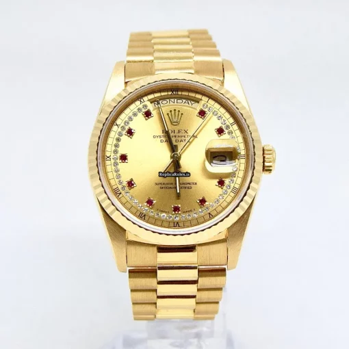 Good Replica Rolex Day-date 36 18238 Caliber 3155 Automatic Movement 36mm Yellow Gold Case Mens/unisex Watch