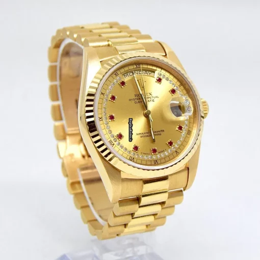 Good Replica Rolex Day-date 36 18238 Caliber 3155 Automatic Movement 36mm Yellow Gold Case Mens/unisex Watch - Image 3