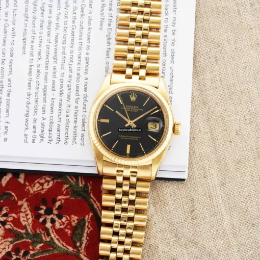 Wonderful Fakes Rolex Datejust 1601 Automatic Movement 36mm Yellow Gold Case Mens/unisex Watch - Image 6