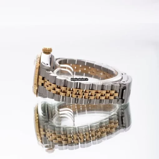 Cool Fake Rolex Lady-datejust 69173 Automatic Movement 26mm Gold/steel Case Womens Watch - Image 3