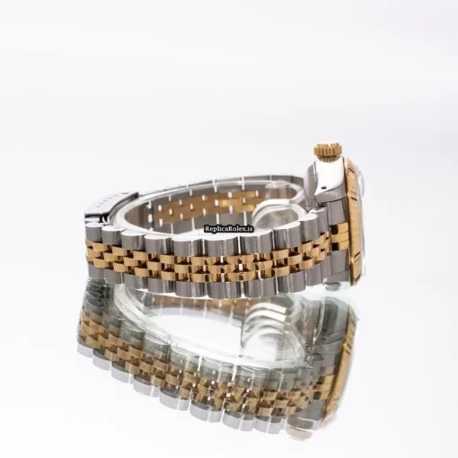 Cool Fake Rolex Lady-datejust 69173 Automatic Movement 26mm Gold/steel Case Womens Watch - Image 5