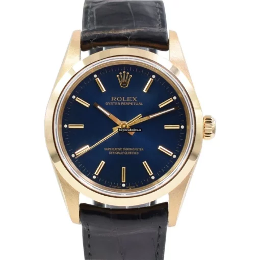 Fabulous Replica Rolex Oyster Perpetual 14208 Automatic Movement 34mm Yellow Gold Case Mens/unisex Watch - Image 10
