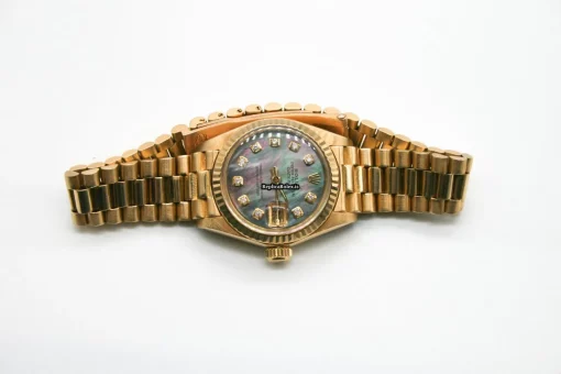 Inexpensive Fake Rolex Lady-datejust 6917 Caliber 2135 Automatic Movement 26mm Yellow Gold Case Womens Watch - Image 2