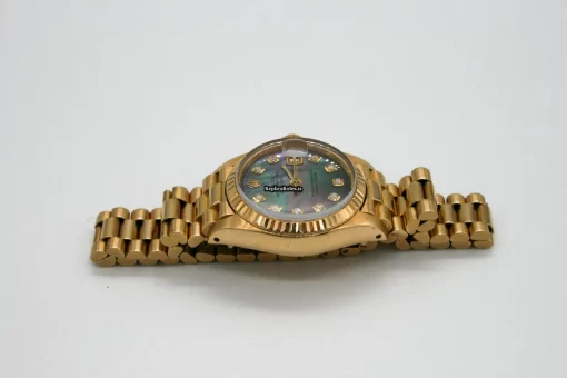Inexpensive Fake Rolex Lady-datejust 6917 Caliber 2135 Automatic Movement 26mm Yellow Gold Case Womens Watch - Image 6