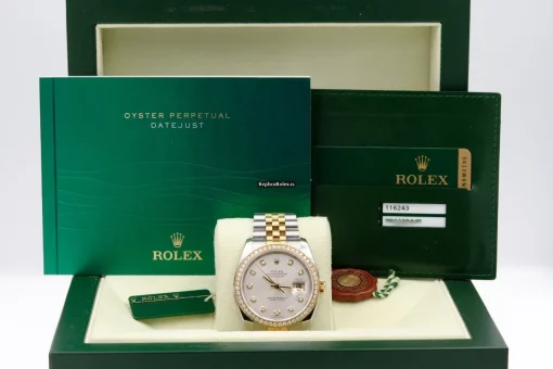 Wonderful Replica Rolex Datejust 116243 Caliber 3135 Automatic Movement 36mm Gold/steel Case Womens Watch - Image 8