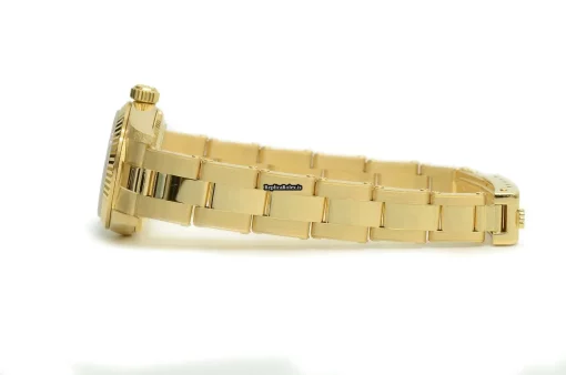 Best Replica Rolex Oyster Perpetual 67198 Caliber 2130 Automatic Movement Yellow Gold Case Womens Watch - Image 10