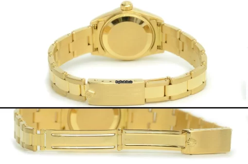 Best Replica Rolex Oyster Perpetual 67198 Caliber 2130 Automatic Movement Yellow Gold Case Womens Watch - Image 11