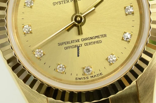 Best Replica Rolex Oyster Perpetual 67198 Caliber 2130 Automatic Movement Yellow Gold Case Womens Watch - Image 4