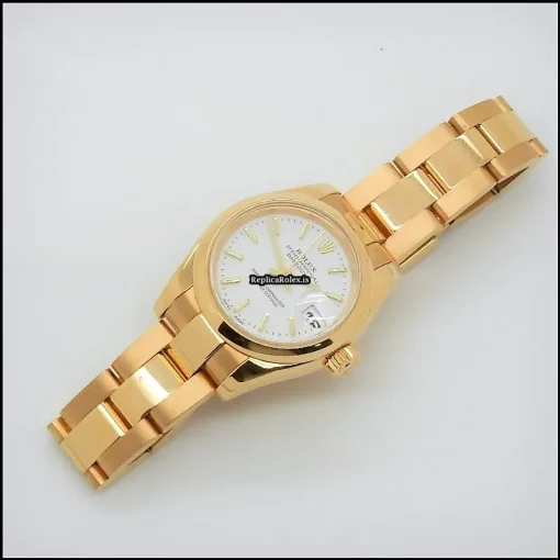 Ideal Fake Rolex Lady-datejust 179168 Caliber 2235 Automatic Movement 26mm Yellow Gold Case Womens Watch - Image 10