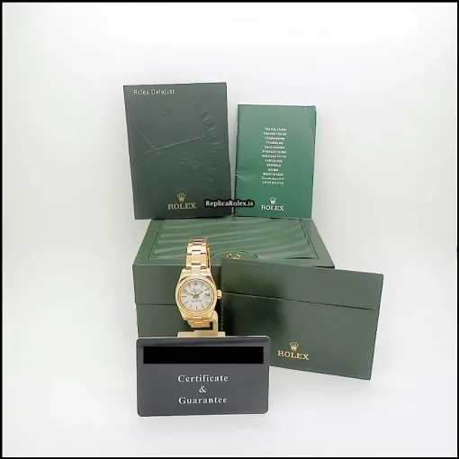 Ideal Fake Rolex Lady-datejust 179168 Caliber 2235 Automatic Movement 26mm Yellow Gold Case Womens Watch - Image 2