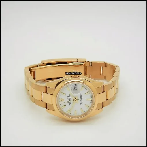 Ideal Fake Rolex Lady-datejust 179168 Caliber 2235 Automatic Movement 26mm Yellow Gold Case Womens Watch - Image 8