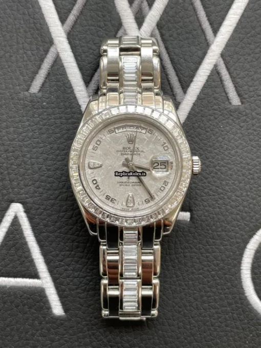 Attractive Copy Rolex Day-date 18956br Automatic Movement Platinum Case Mens/unisex Watch