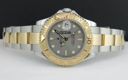 Superb Replica Rolex Yacht-master 168623 Caliber 2235 Automatic Movement 35mm Gold/steel Case Mens/unisex Watch - Image 4