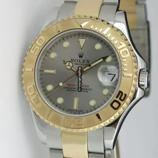 Superb Replica Rolex Yacht-master 168623 Caliber 2235 Automatic Movement 35mm Gold/steel Case Mens/unisex Watch - Image 9