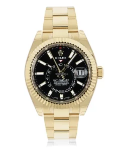 Remarkable Knockoff Rolex Sky-dweller 326938 Caliber 9001 Automatic Movement 42mm Yellow Gold Case Mens/unisex Watch