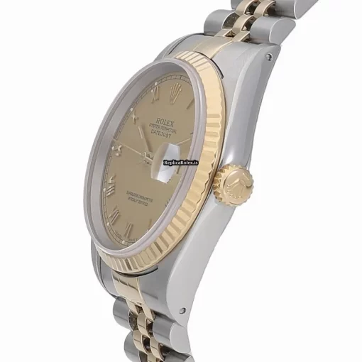 Awesome Fake Rolex Datejust 16233 Caliber 3135 Automatic Movement 36mm Gold/steel Case Watch - Image 2