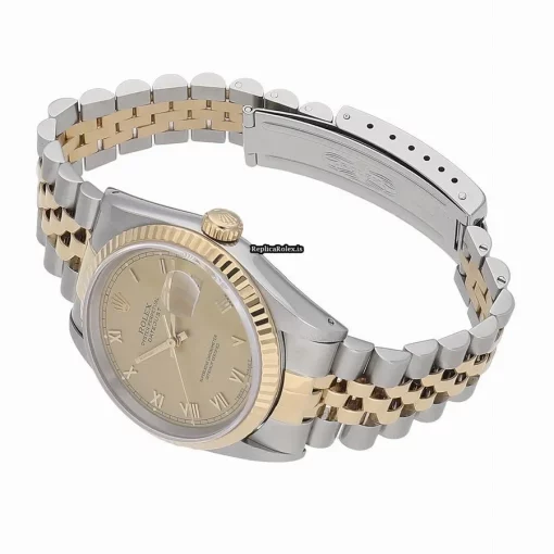 Awesome Fake Rolex Datejust 16233 Caliber 3135 Automatic Movement 36mm Gold/steel Case Watch - Image 5