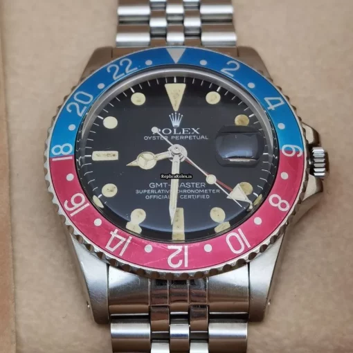 Luxury Replica Rolex Gmt-master 1675 Caliber 1570 Automatic Movement 40mm Steel Case Mens/unisex Watch