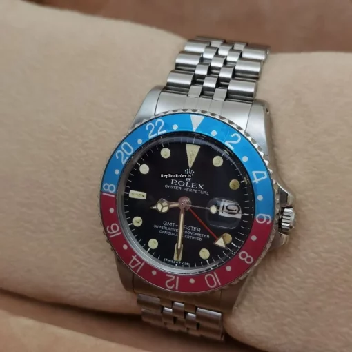 Luxury Replica Rolex Gmt-master 1675 Caliber 1570 Automatic Movement 40mm Steel Case Mens/unisex Watch - Image 13