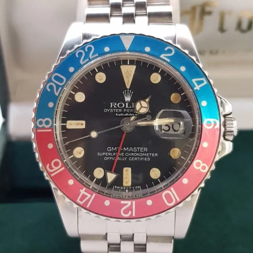 Luxury Replica Rolex Gmt-master 1675 Caliber 1570 Automatic Movement 40mm Steel Case Mens/unisex Watch - Image 2