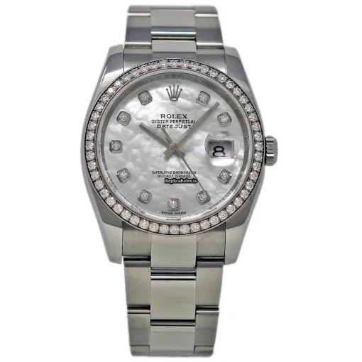 Stylish Fake Rolex Datejust 116244 Caliber 3135 Automatic Movement 36mm Steel Case Womens Watch - Image 2