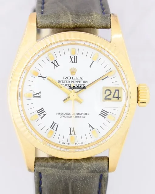 Neat Replica Rolex Lady-datejust 6827 Caliber 2135 Automatic Movement 31mm Yellow Gold Case Watch