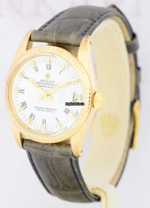 Neat Replica Rolex Lady-datejust 6827 Caliber 2135 Automatic Movement 31mm Yellow Gold Case Watch - Image 3