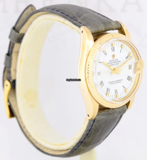 Neat Replica Rolex Lady-datejust 6827 Caliber 2135 Automatic Movement 31mm Yellow Gold Case Watch - Image 5