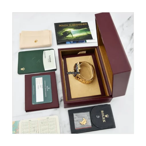 Exquisite Fake Rolex Submariner Date 16618 Caliber 3135 Automatic Movement 40mm Yellow Gold Case Mens/unisex Watch - Image 5