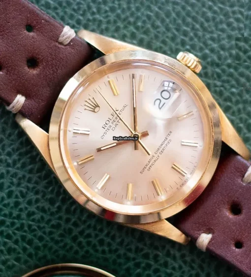 Great Fakes Rolex Oyster Perpetual Date 15008 Automatic Movement 34mm Yellow Gold Case Mens/unisex Watch