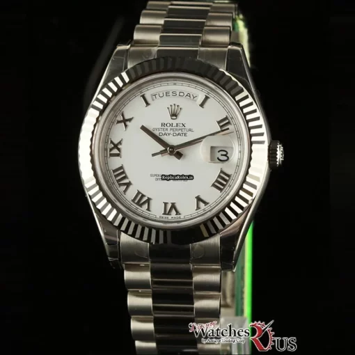 Discount Imitation Rolex Day-date II 218239 Caliber 3156 Automatic Movement 41mm White Gold Case Mens/unisex Watch - Image 2